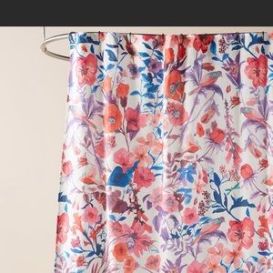 Anthropologie floral Shower Curtain NEW